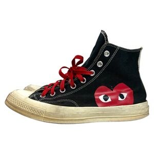 Converse Chuck Taylor All Star High x Comme des Garcons Play CDG Black Mens 10